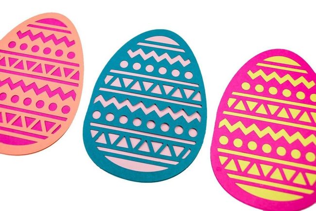 Patterned Easter Eggs In Pastels
