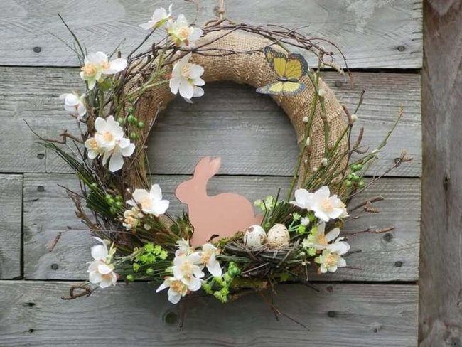 Yellow Butterfly Spring Wreath