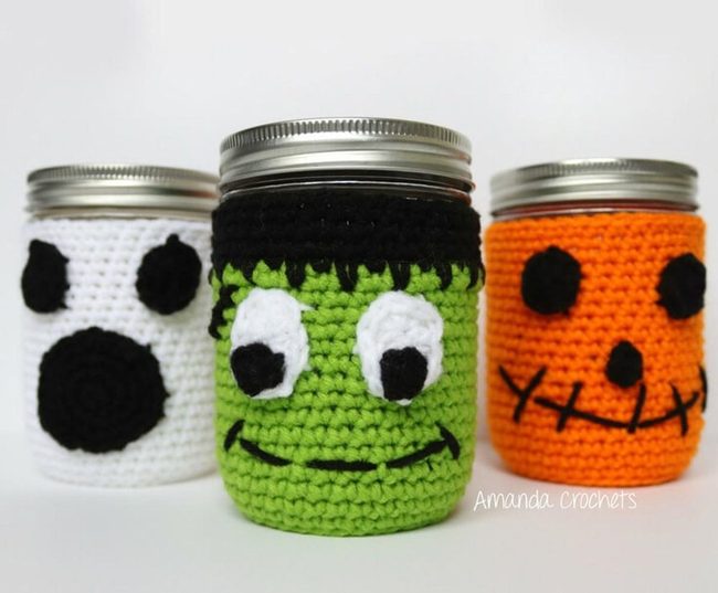 Crochet Pumpkins Bright Halloween