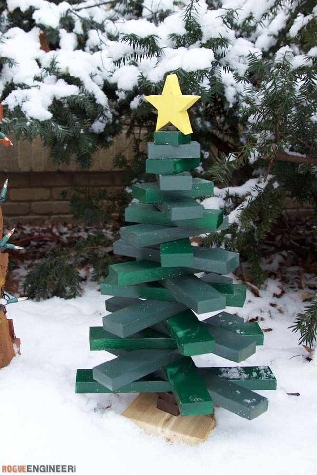 Spiral Wood Tree Green