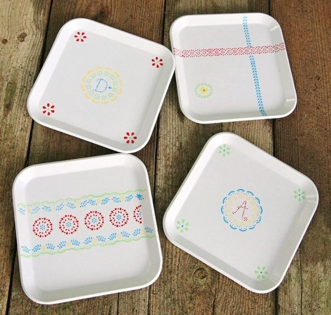 Red Floral Ceramic Dinnerware