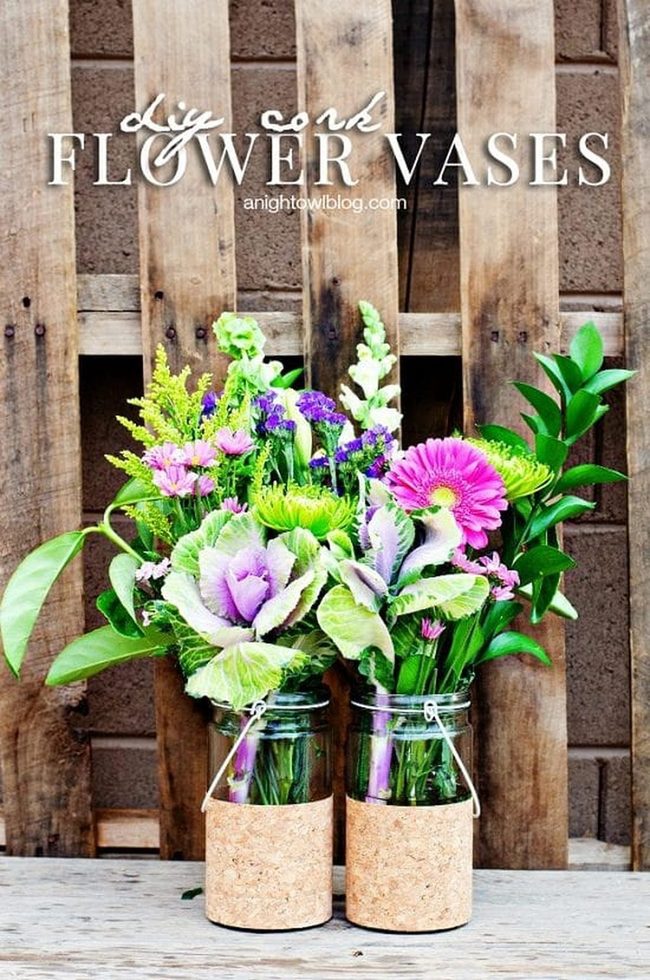 Cork Vessel Flower Display