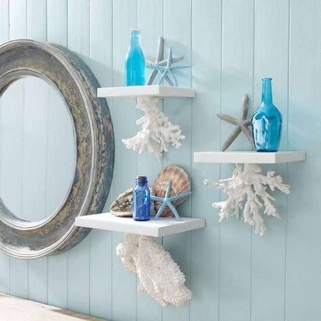 Coral And Glass Coastal Shelf