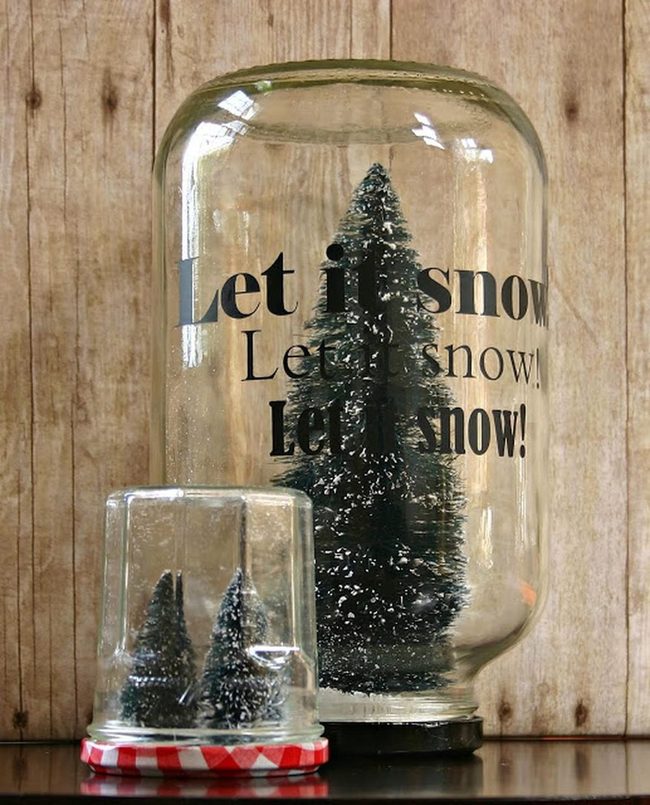 Miniature Snow Globes Dark Green
