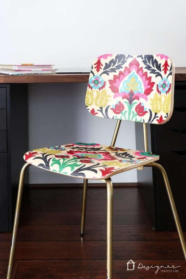 Fabric-Wrapped Chairs On Budget