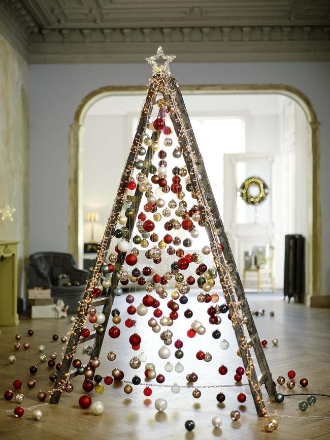 Wooden Ladder Christmas Tree