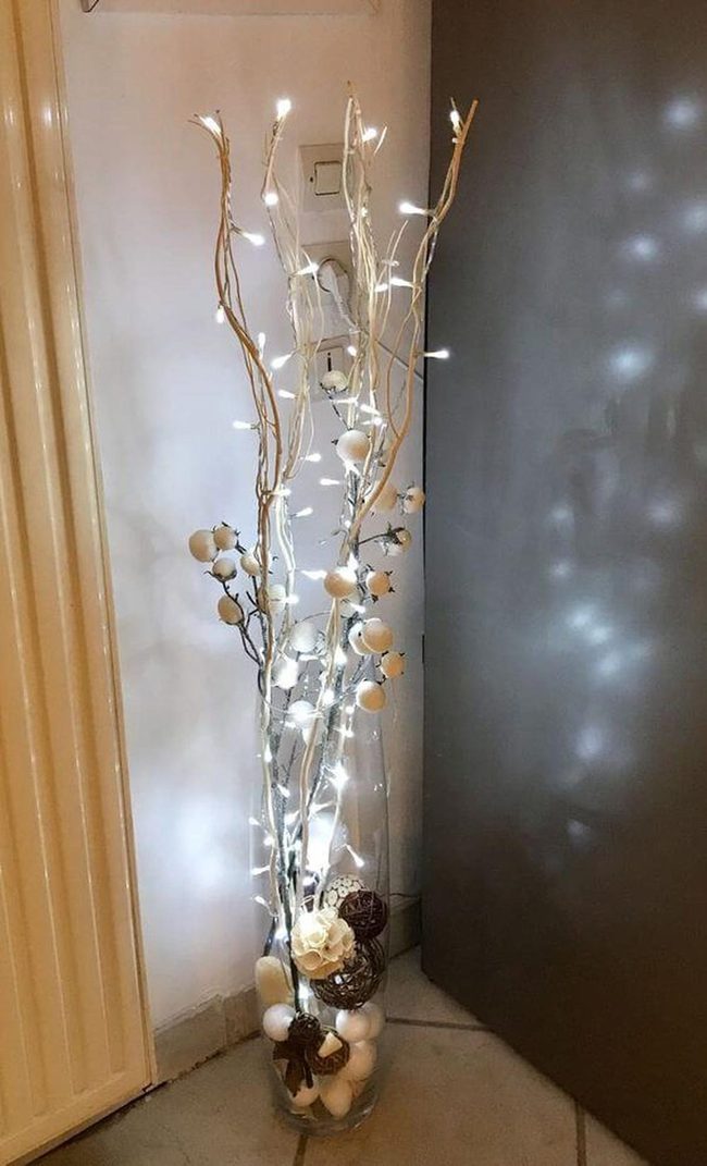 Lighted Branch Tree Gold Lights