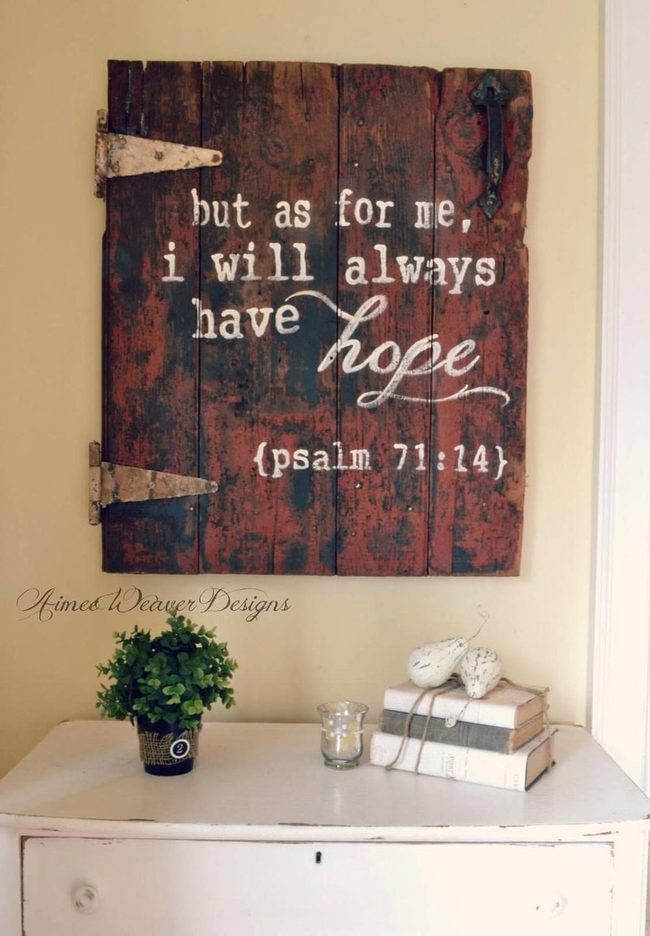 Weathered Wood Scripture Signs