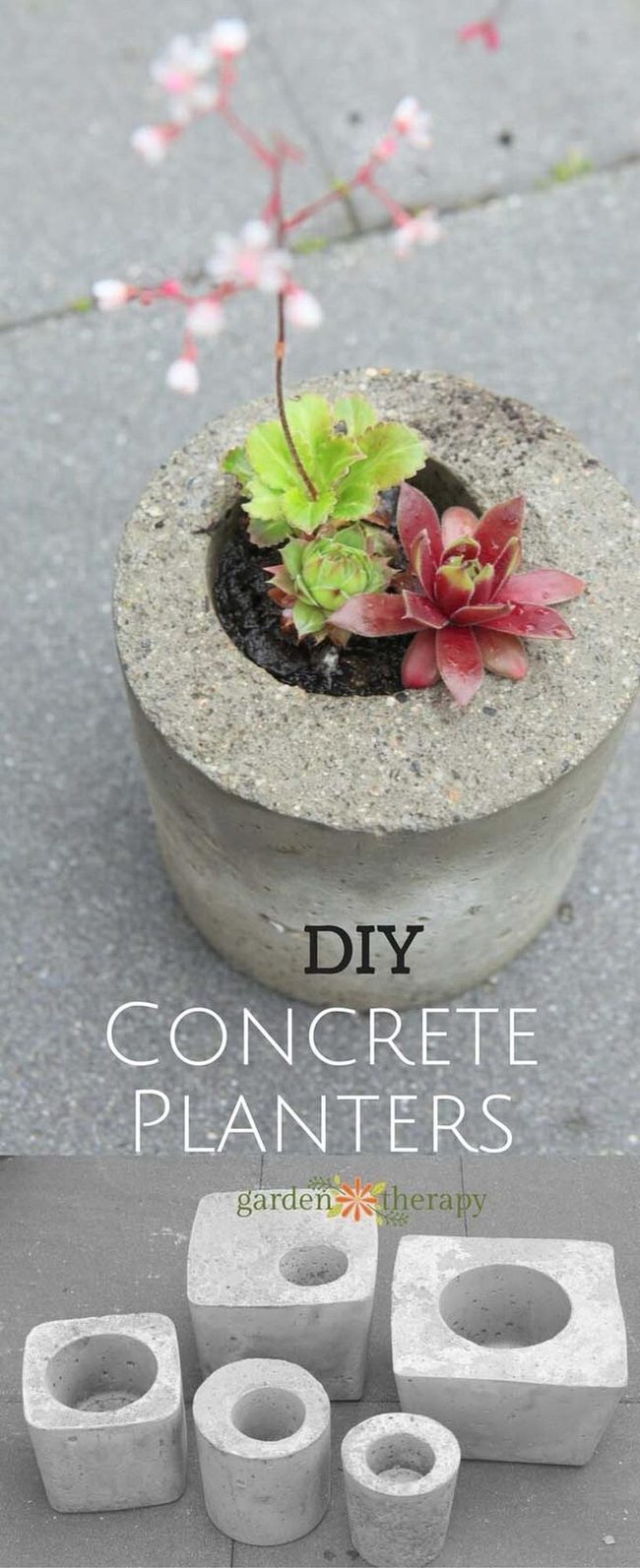 Concrete Nested Cup Planters