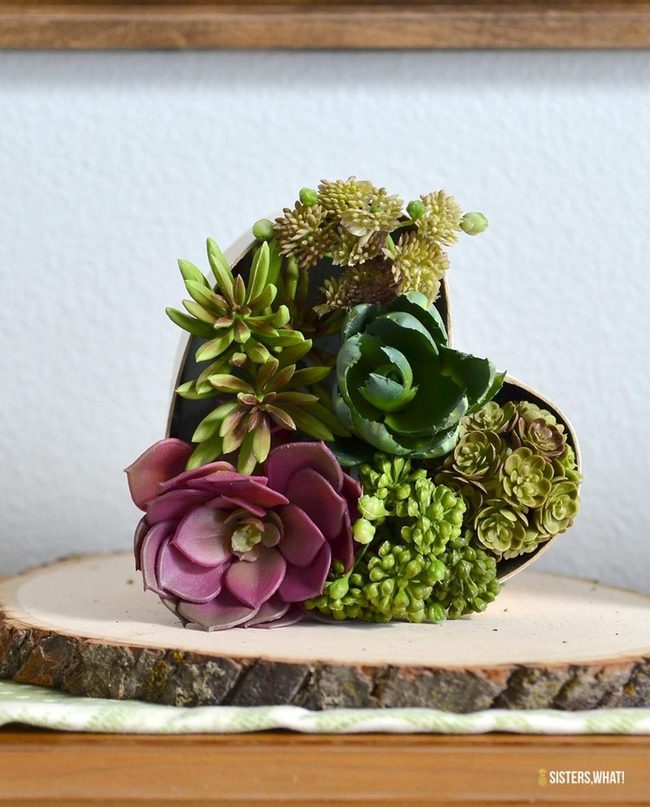 Green And Purple Heart Terrarium