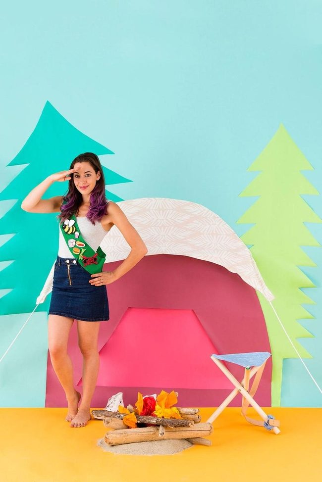 Pink Fabric Tent Forest