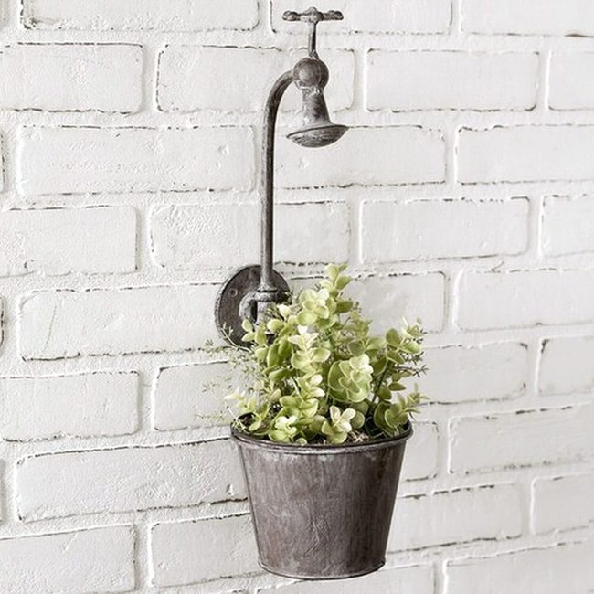 Rusty Metal Bucket Cascades
