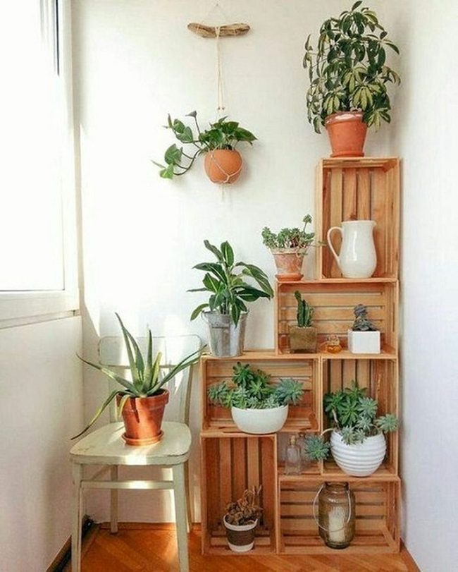 Stacked Wood Crate Gardens
