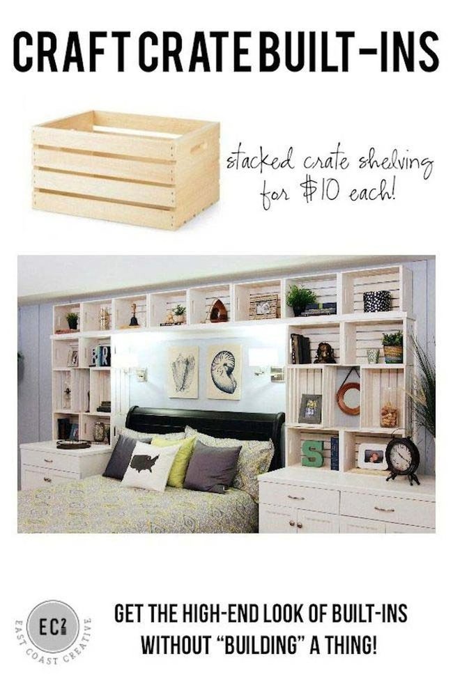 Stacked Wood Crate Storage