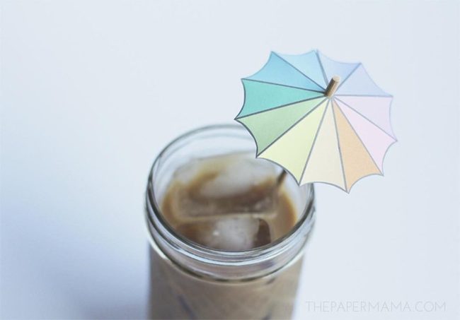 Pastel Umbrellas, Icy Refreshment