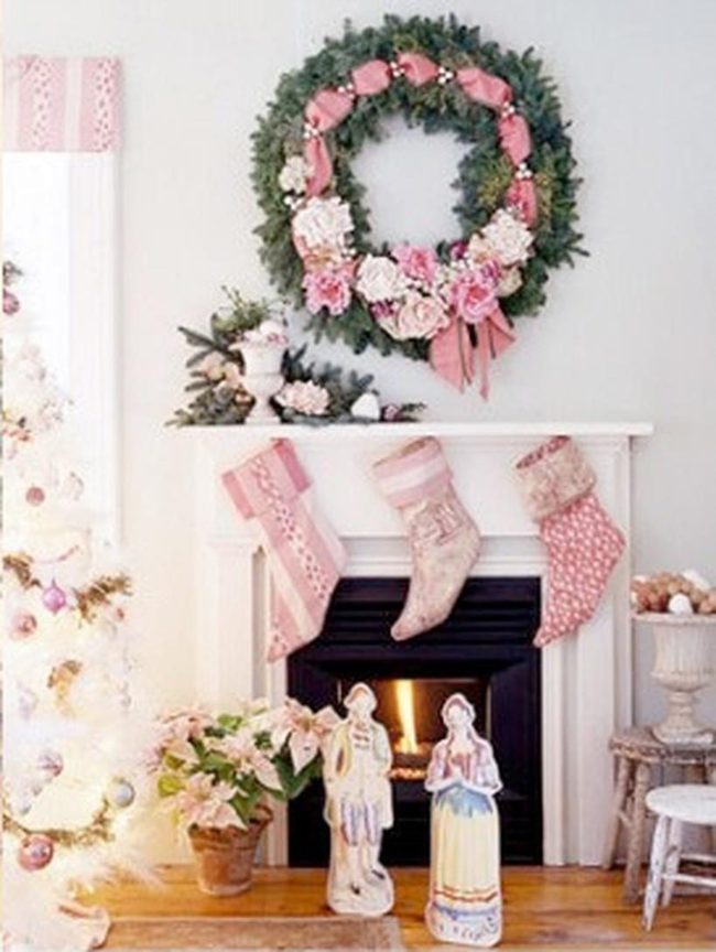 Pink Stockings, Crackling Fireplace