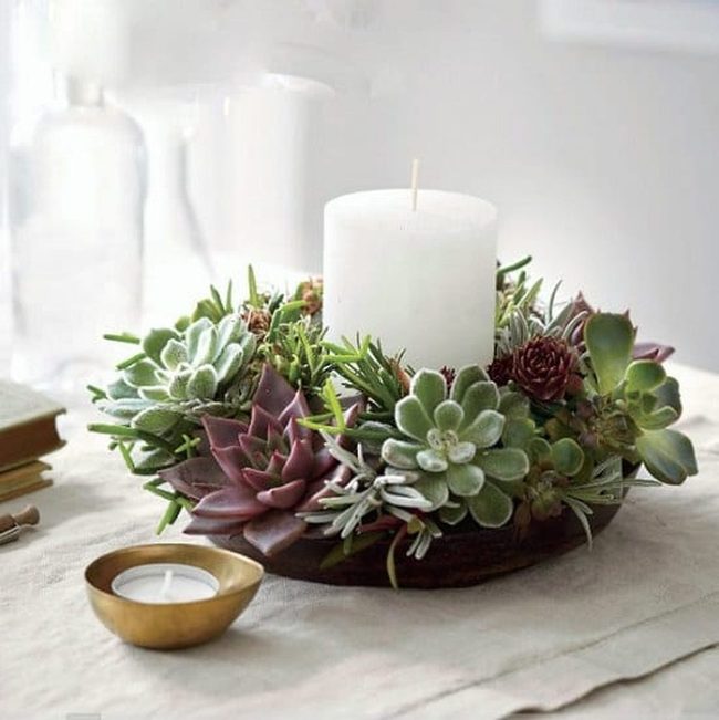 Succulent Wreath Door Statement