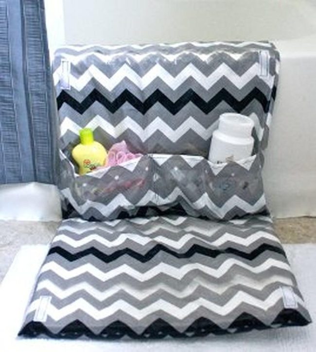 Gray Zigzag Wall Storage