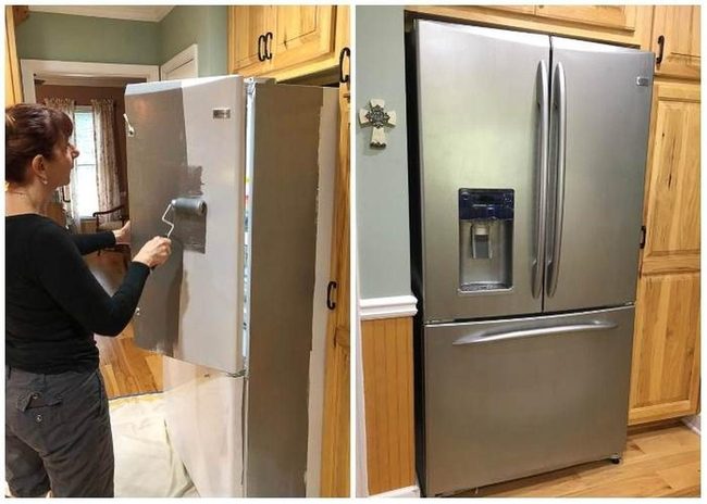 White Refrigerator To Stainless Steel