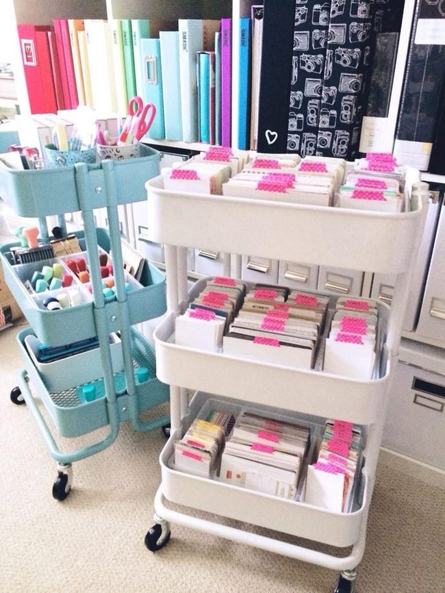 Colorful Books Energize Craft Space