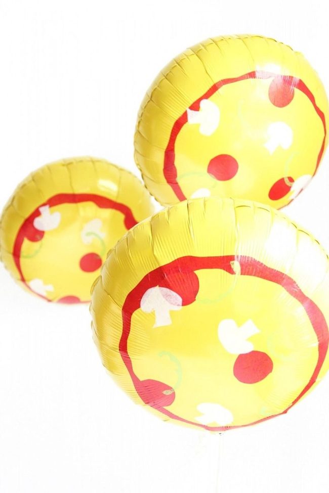Yellow Pizza Slice Balloons