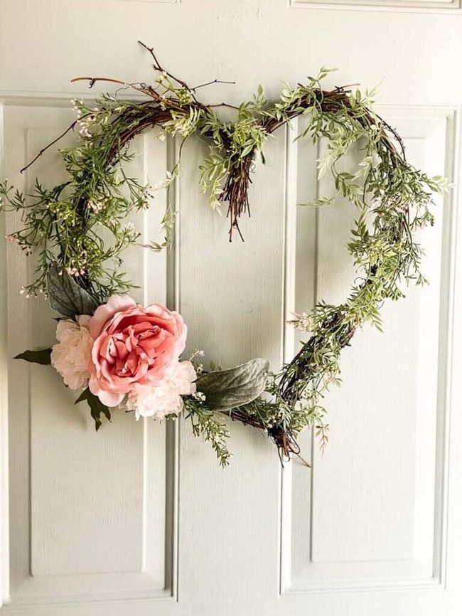 Lush Green Heart Wreath