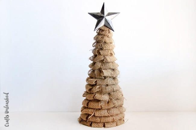 Layered Burlap Christmas Trees