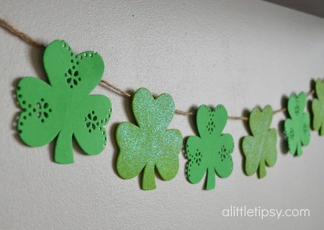 Glittery Green Shamrock Shimmer