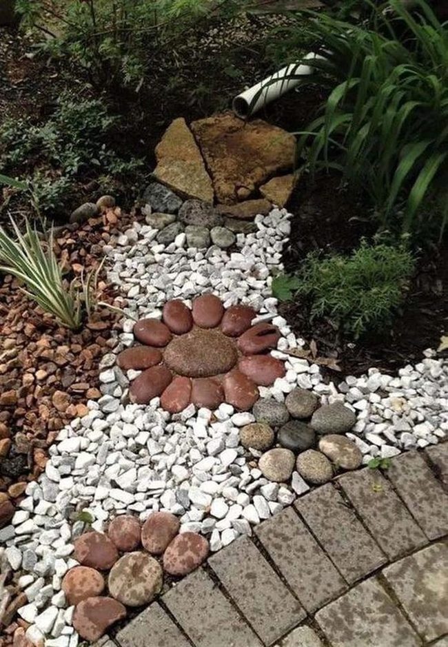 Stone Drainage Path Foundation Protection