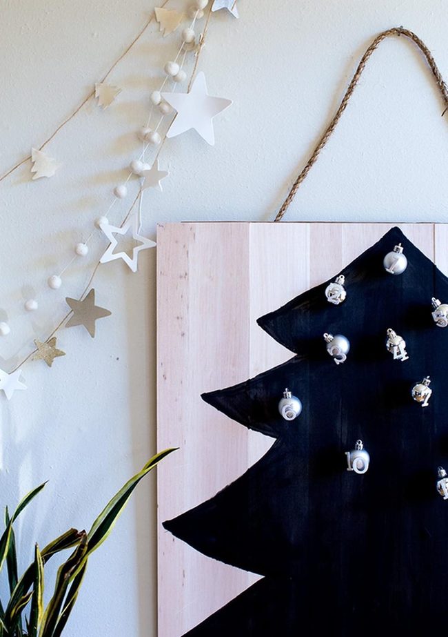 Black Silhouette Trees With Silver Sparkle