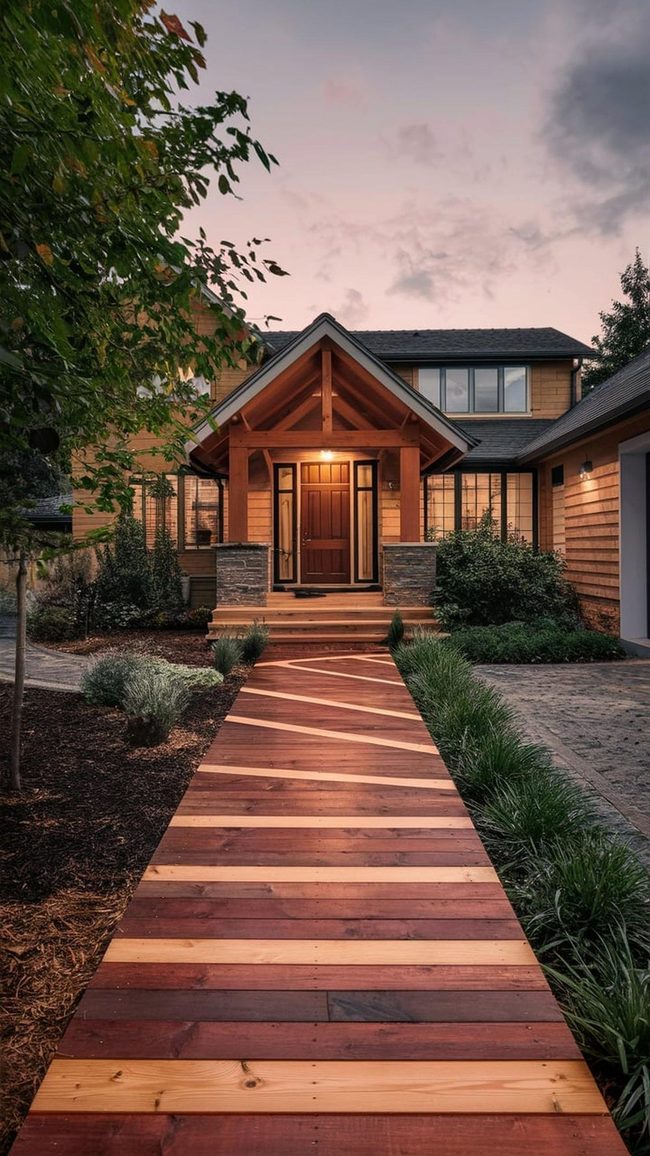 Wooden Planks Patio Walkway Paths