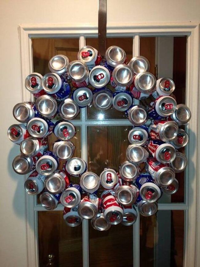 Recycled Soda Can Wreath
