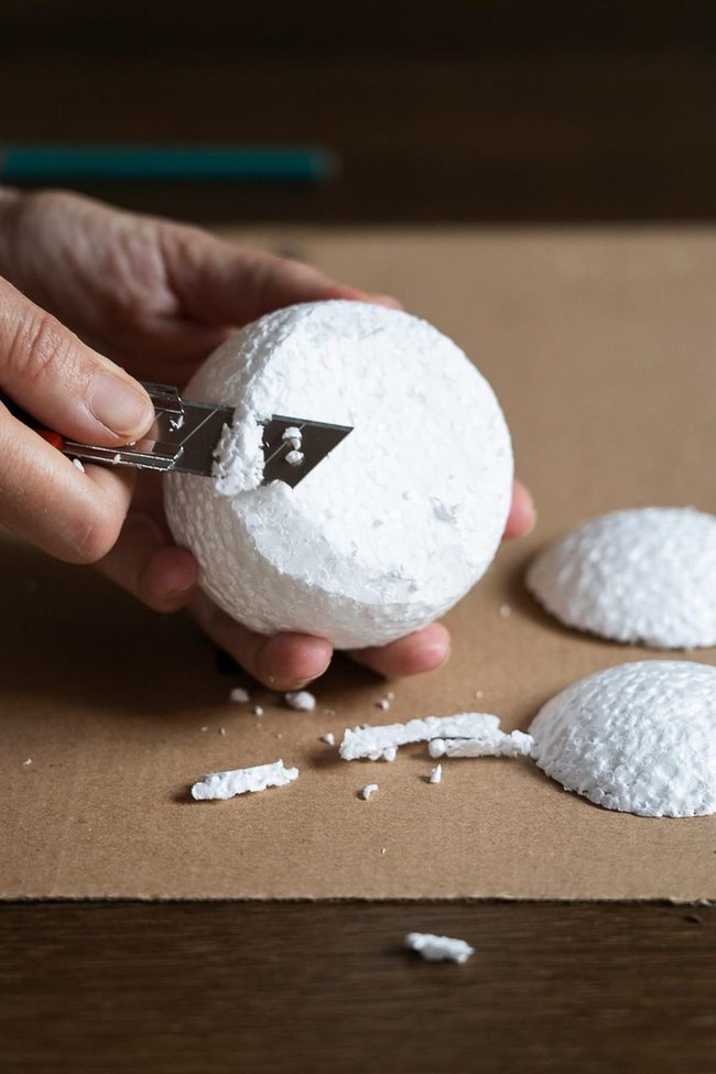 Sharp Blade Through White Foam
