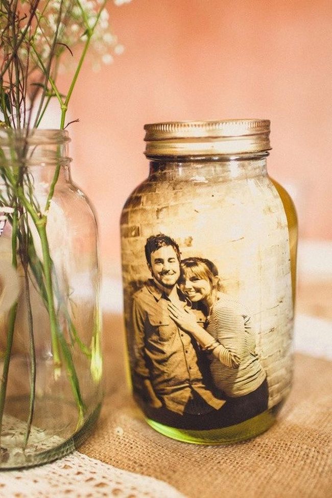 Photo-Filled Glass Jars
