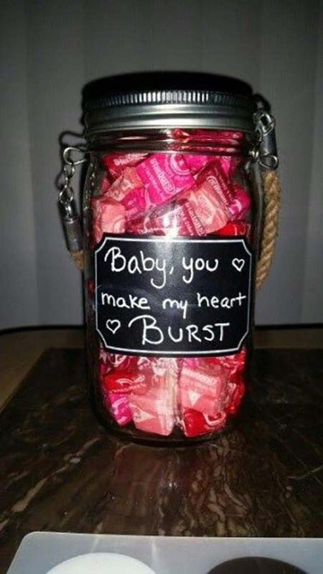 Pink Starburst Candy Jar
