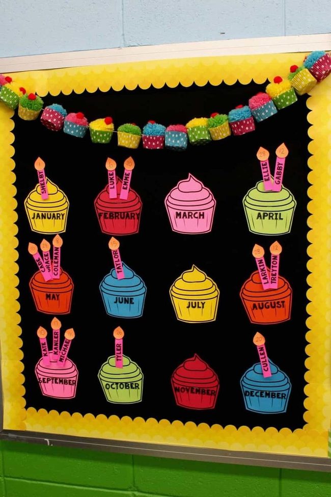 Birthday Cupcakes On Dark Canvas