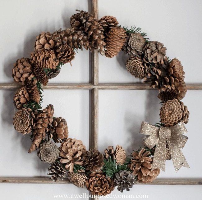 Pinecone Wreath Budget Craft