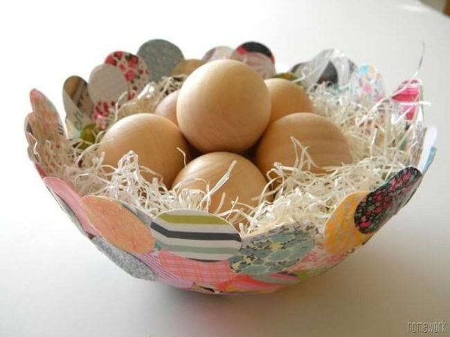 Colorful Paper Scraps Bowl