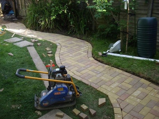 Winding Brick Pathways Garden