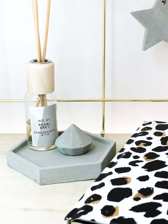 Concrete Hexagon Trinket Holders