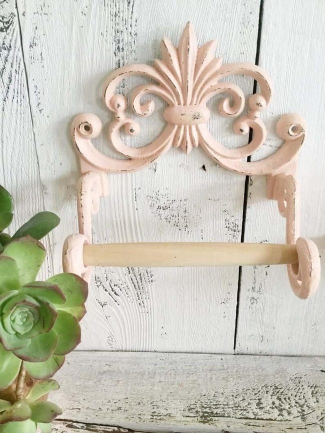 Cast Iron Swirl Toilet Paper Holder