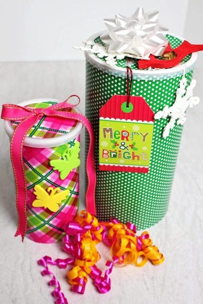 Oatmeal Canisters Become Personalized Gift Boxes