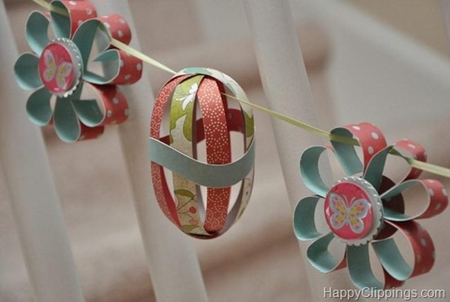 Pastel Paper Egg Garland