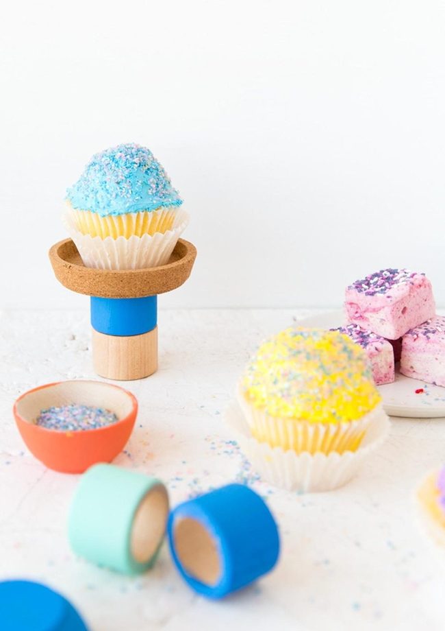 Sparkling Blue Frosted Cupcakes