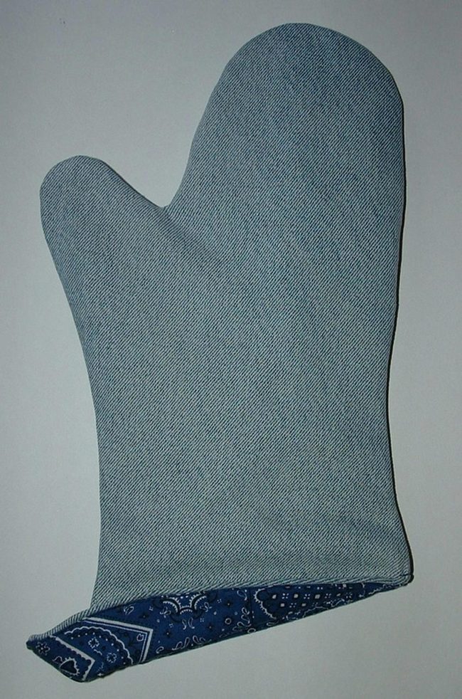 Light Blue Denim Kitchen Gloves