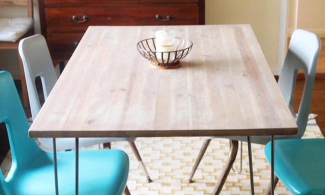 Blue Chairs, Wooden Warmth