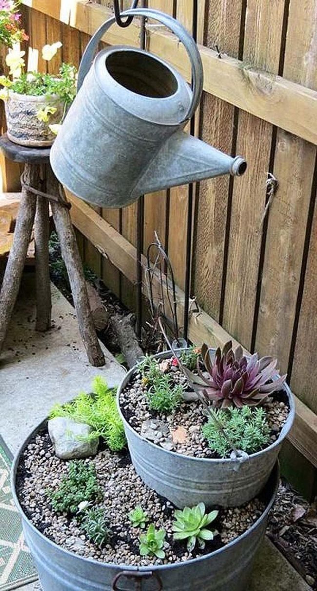 Metal Tower Succulent Garden