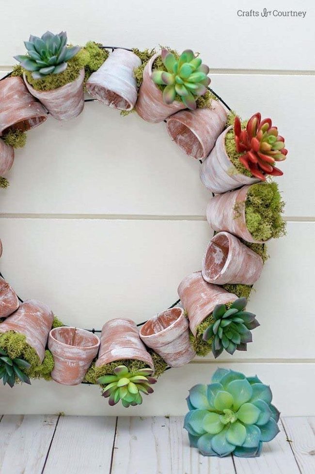 Terracotta Succulents Wire Frame