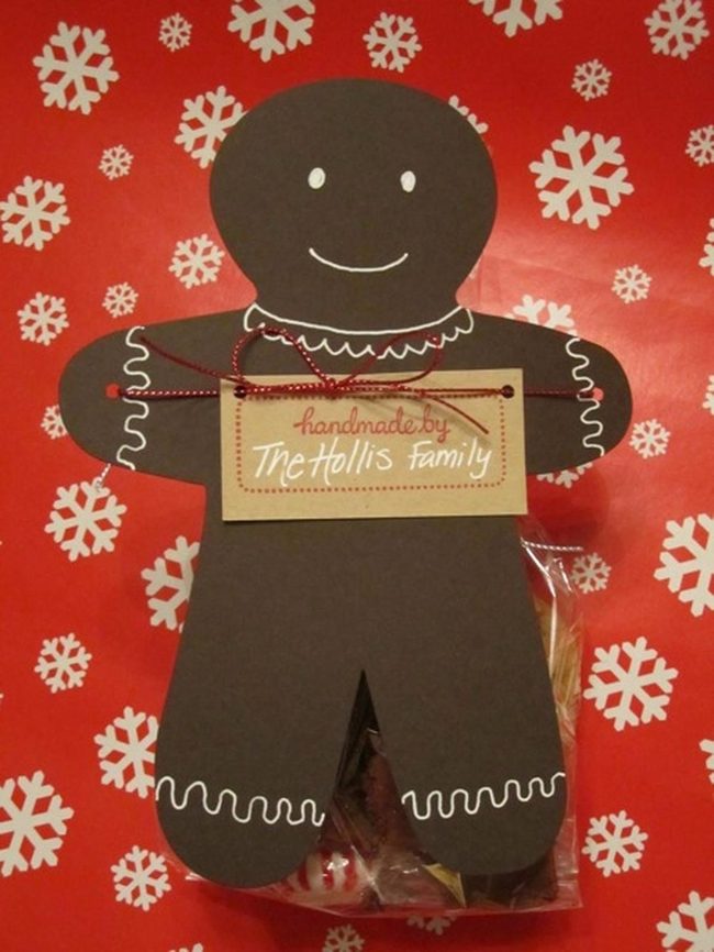 Red Sparkle Gingerbread Gift