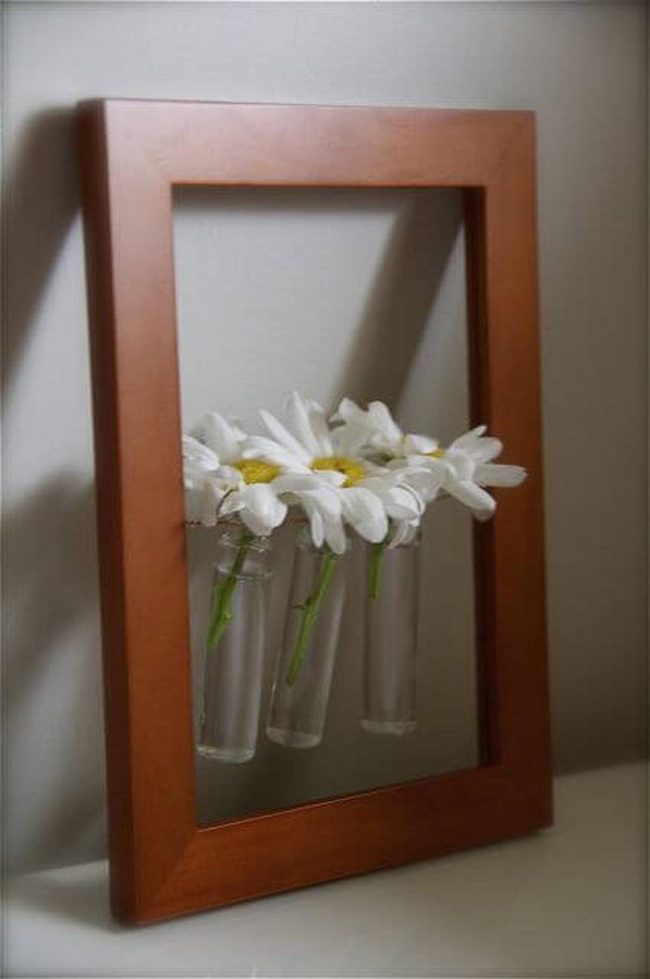 Fresh Blooms In Glass Tubes